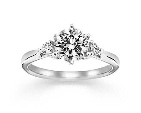 18K白金天然鑽石戒指托