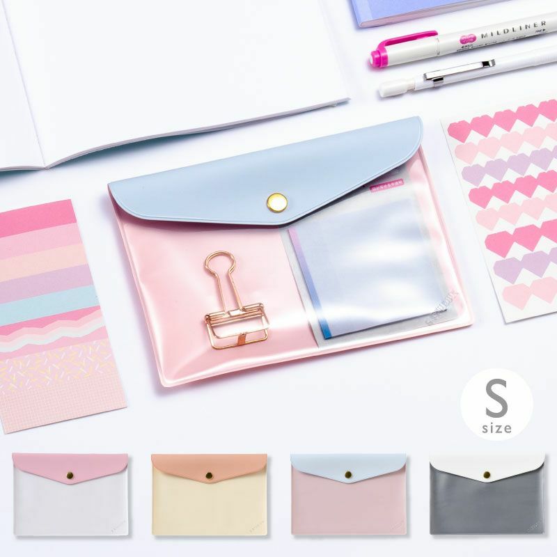 透亮金扣資料袋 AIUEO【S】-日本IROHA選物