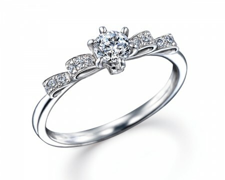 18K白金天然鑽石戒指托