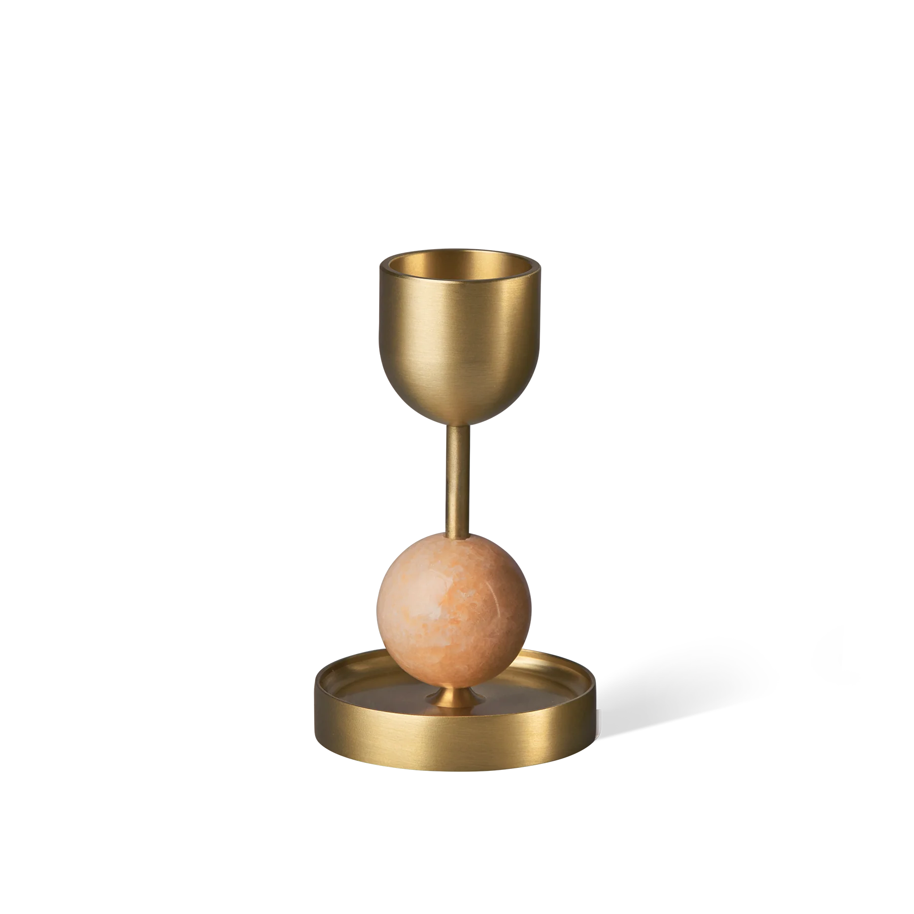 BLACK BLAZE 串珠黃銅燭台 珊瑚色M號