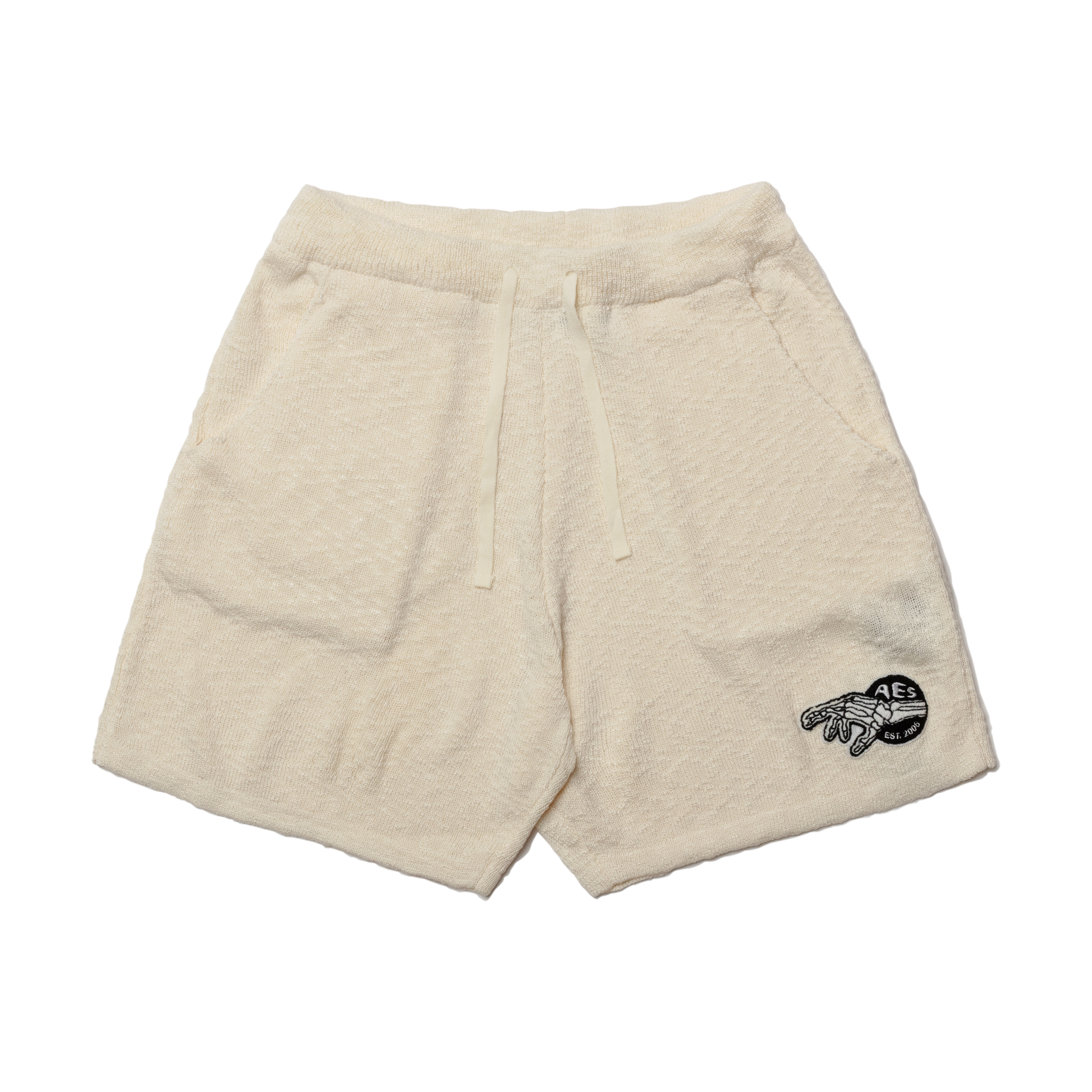 AES SKELETON HAND LINEN COTTON MIXED SHORTS