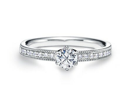 18K白金天然鑽石戒指托