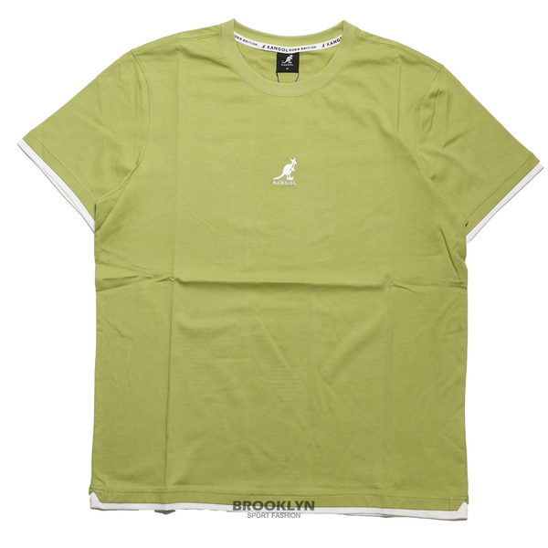 【下殺↘ $399】KANGOL 短袖 短T 草綠 胸口 刺繡 後串標 男 (布魯克林) 6225101374