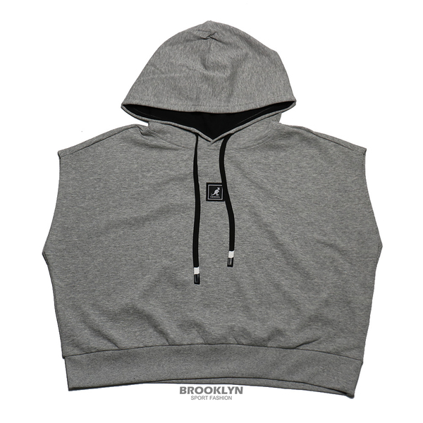 【下殺↘ $399】KANGOL 灰色 微落肩 短袖 帽T 女 6222100210