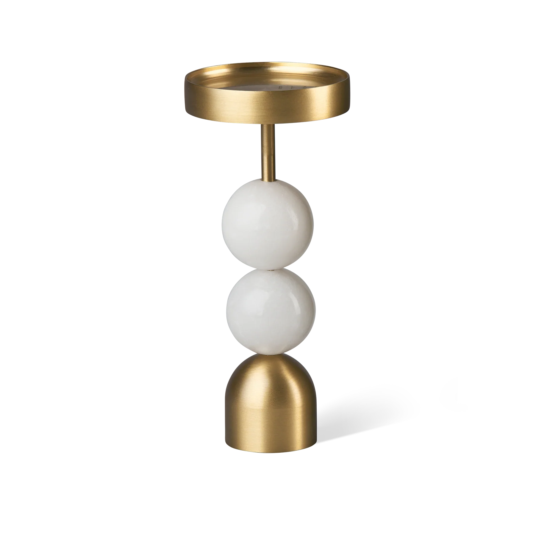 BLACK BLAZE 串珠黃銅燭台 白色L號