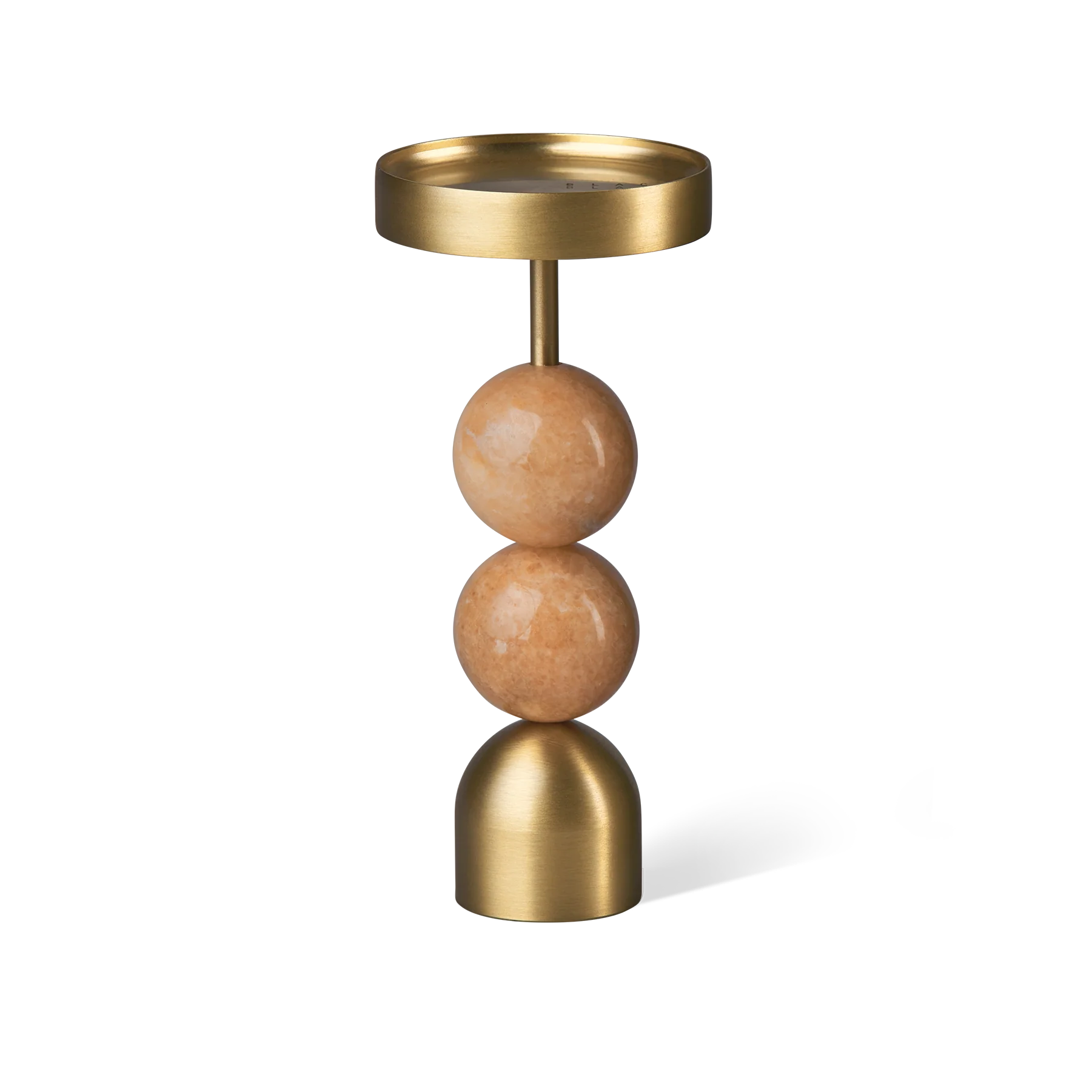 BLACK BLAZE 串珠黃銅燭台 珊瑚色L號