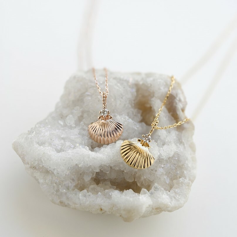 18K Shell 鑽石項鏈