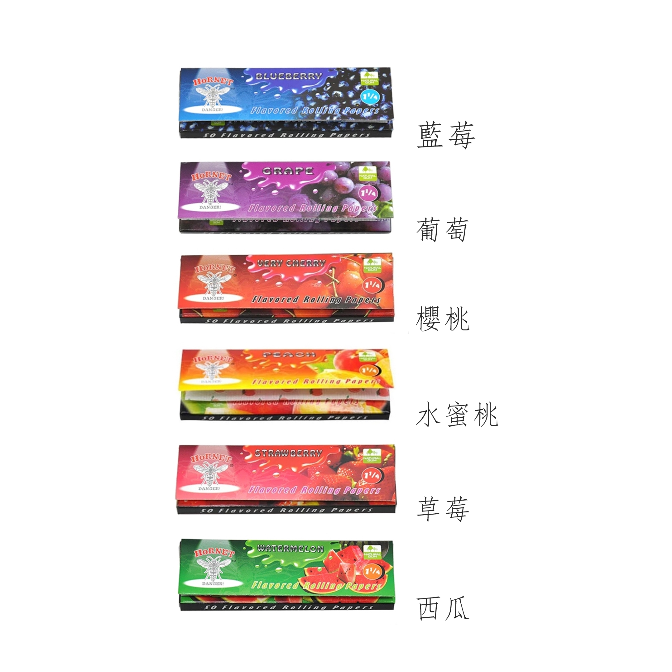 【Hornet】大黃蜂、77mm/78mm、多款水果調飲風味、手捲煙專用捲紙 #果味紙 #天然樹膠 #天然穀物纖維 #純素食 #慢燃