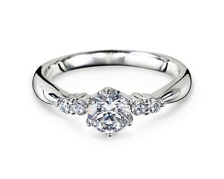 18K白金天然鑽石戒指托