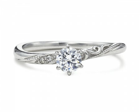 18K白金天然鑽石戒指托