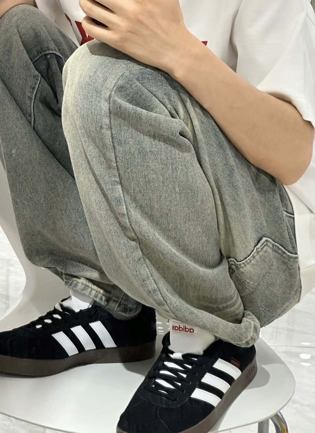 Adidas Neo VL Court 復古麂皮黑白 小Samba (HQ1801)