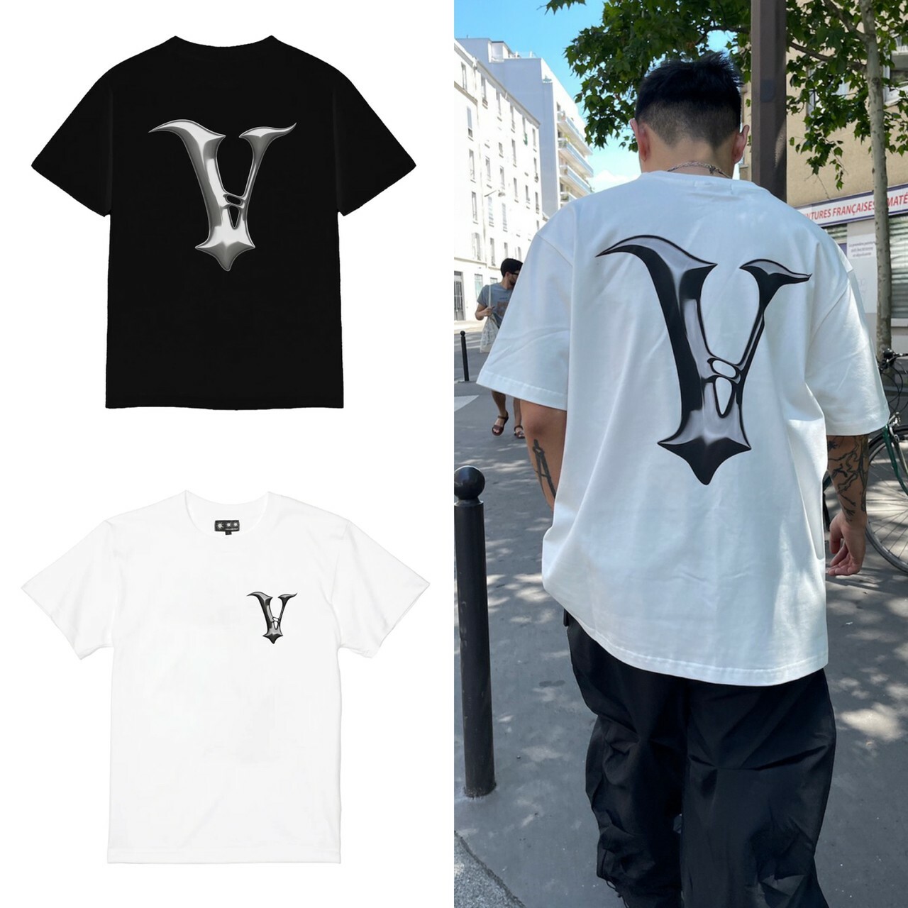 VIRUSWORLD METAL V TEE 金屬V字短袖