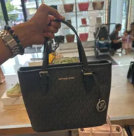 [S] MICHAEL KORS 35T9GTVT0B JET SET TRAVEL XS CRYL CONVERTIBLE TZ TOTE,BLACK,, 192877962670 (SMK424)