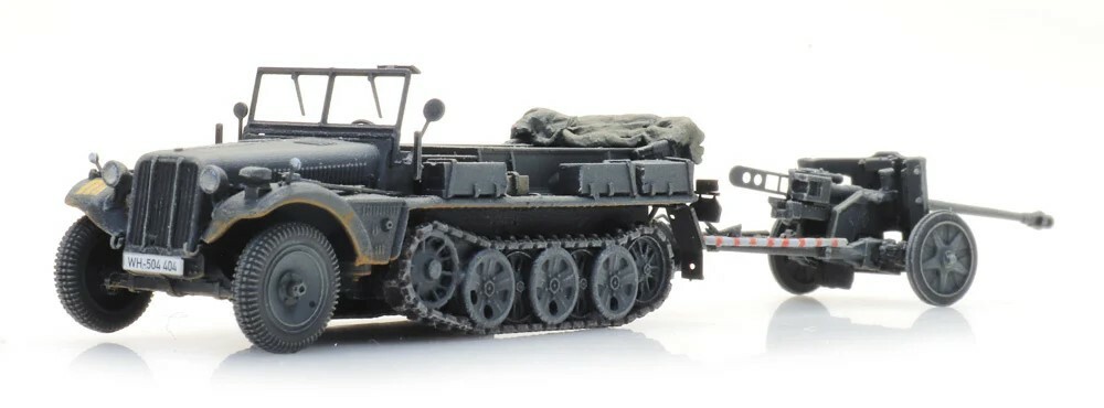 Artitec 6870488 HO規 Sd.Kfz. 10 + PAK 38, grau 牽引車
