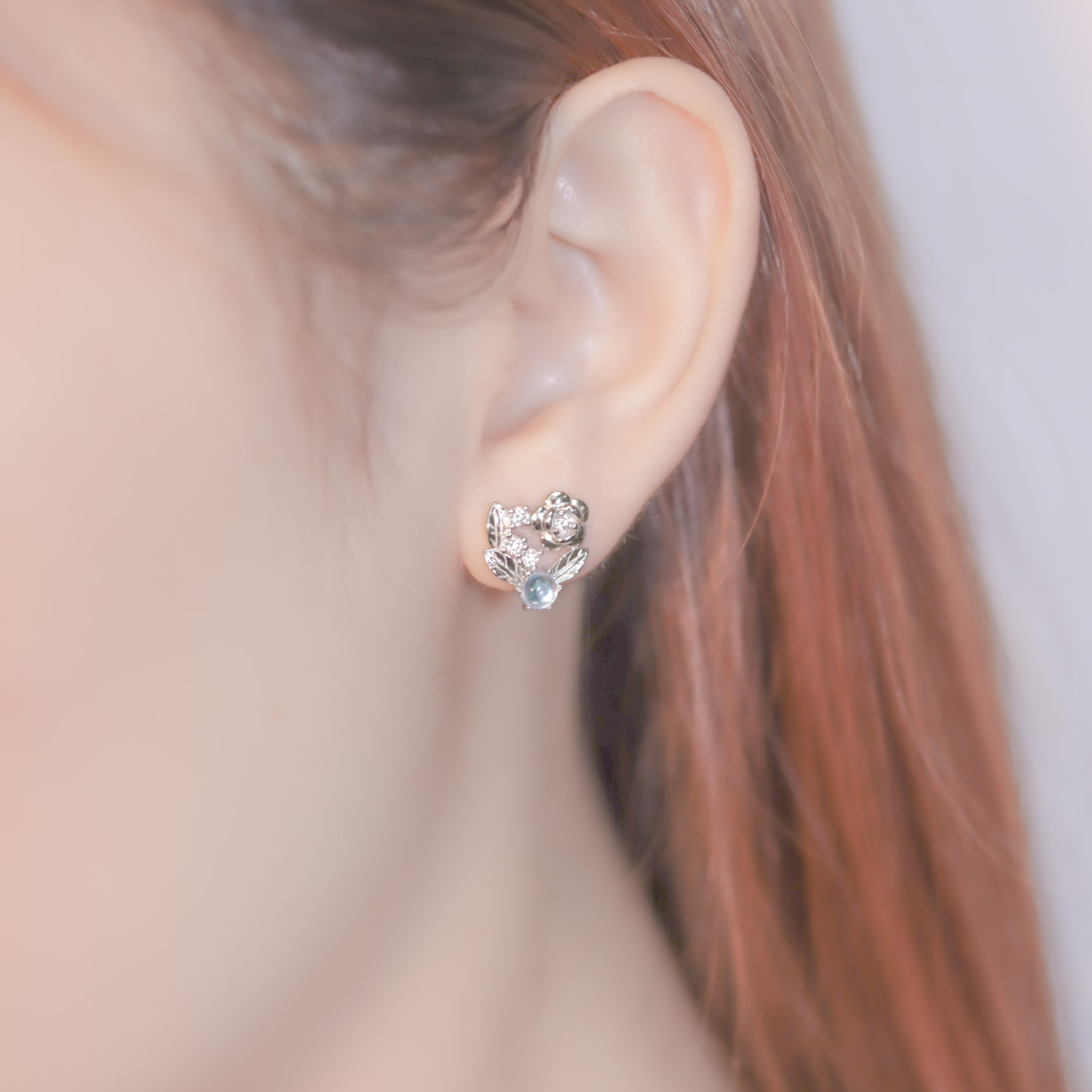 | 925 Silver | Blooming Rose Earrings | EA0675 |