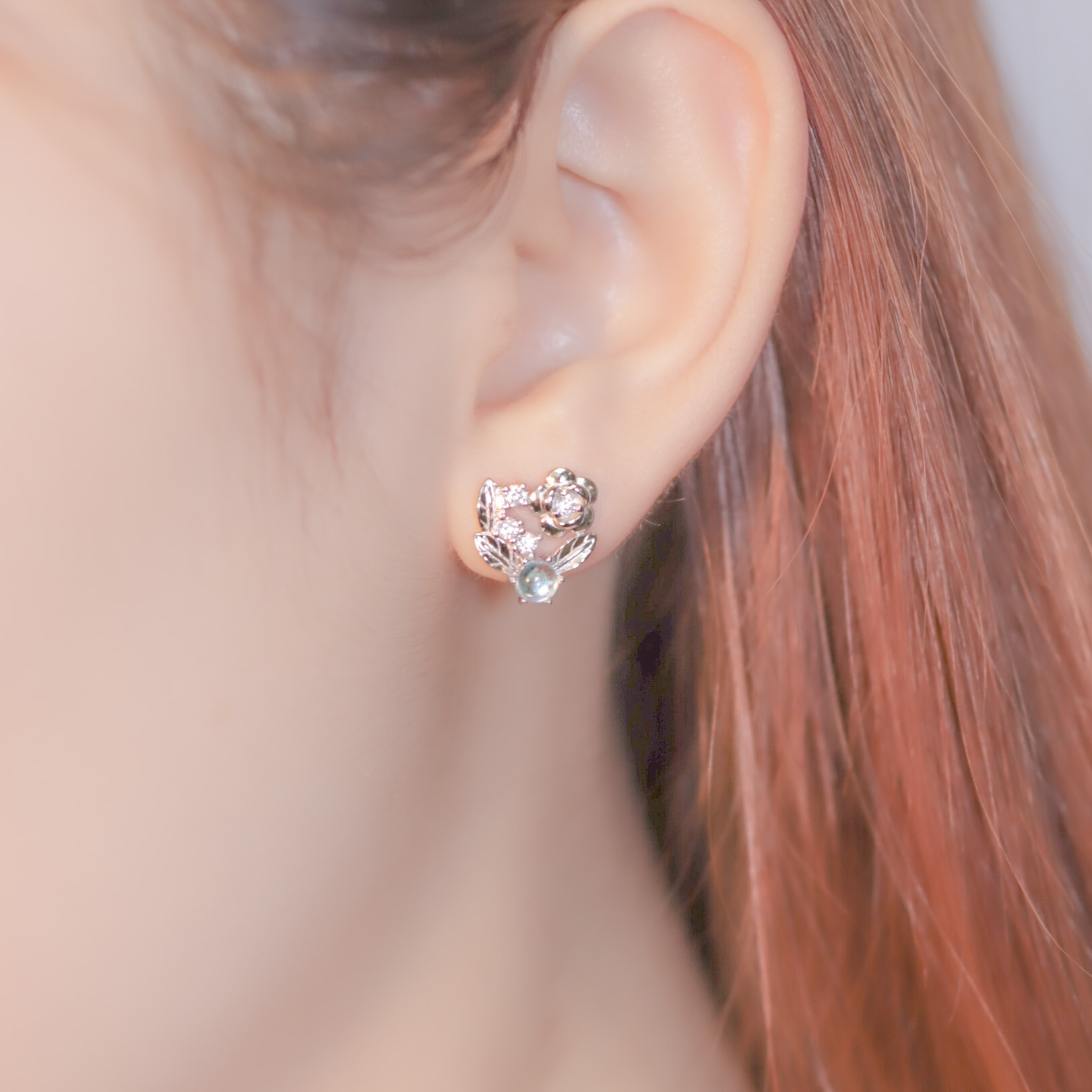 | 925 Silver | Blooming Rose Earrings | EA0675 |