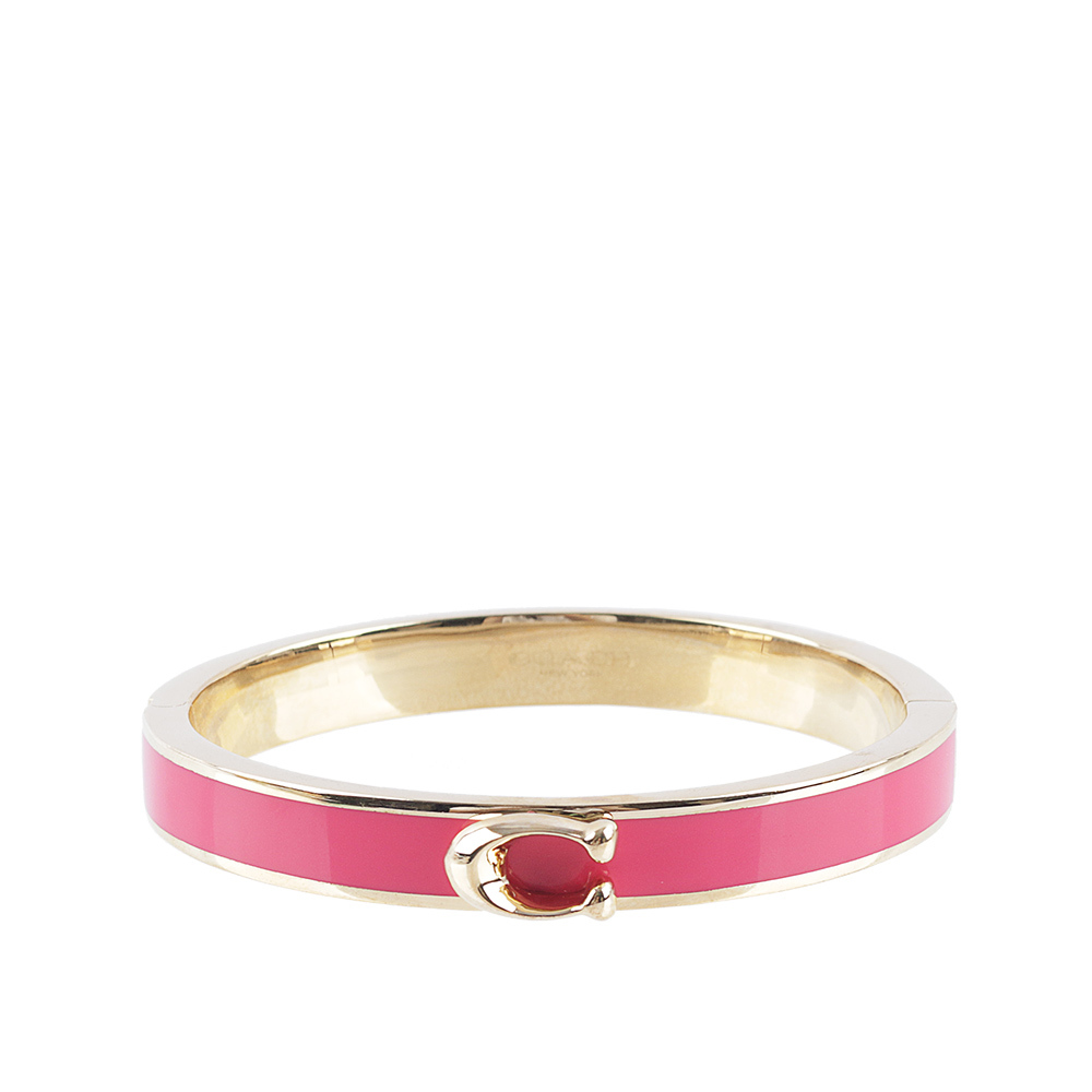 【COACH】C Logo 釦式不可調手環