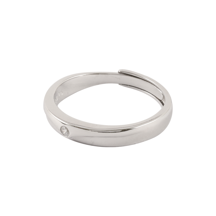 純銀對戒，情侶戒指 簡約單鋯設計；公主與騎士的浪漫情懷（3499男款）