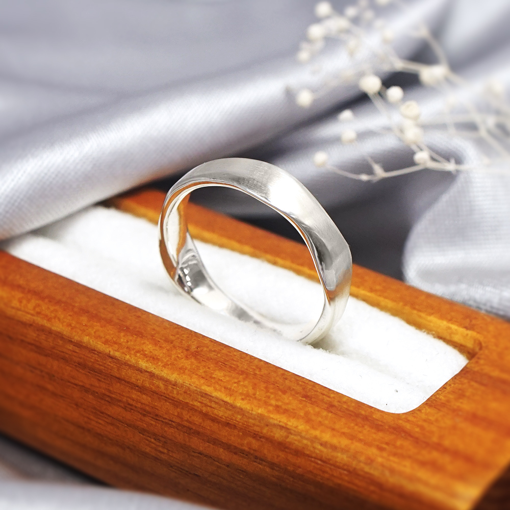 水波銀戒 寬版男戒 925純銀男生戒指 中性銀戒