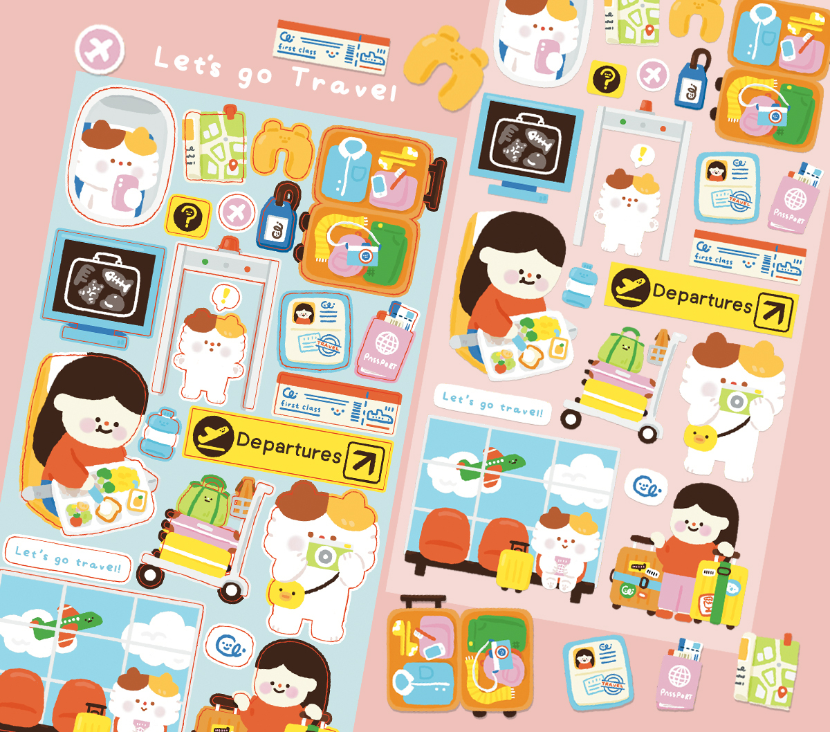 alittleidiot 小呆紙|Let's go Travel 貼紙