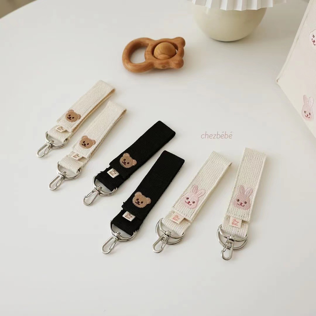 《2826》韓國小熊刺繡魔術貼多功能推車掛鈎