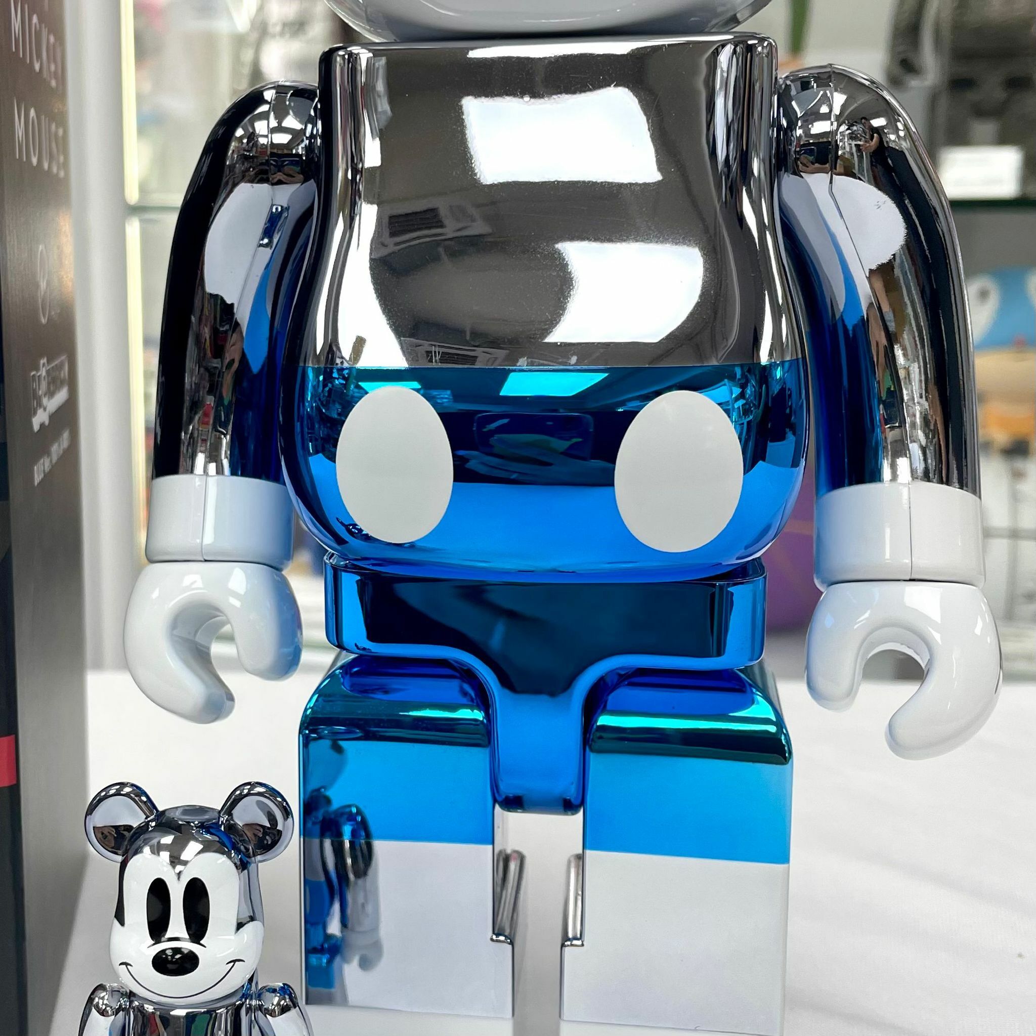 100% & 400% BE@RBRICK Fragmentdesign MICKEY MOUSE BLUE