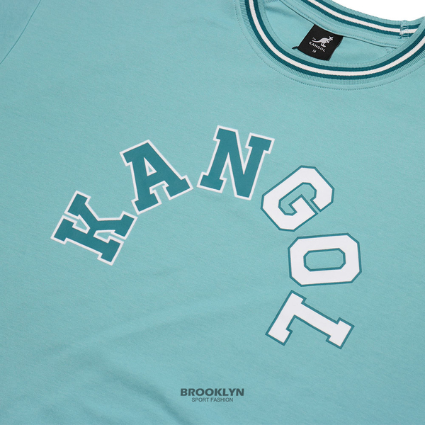【下殺↘ $399】KANGOL 短袖 短T 中性 薄荷綠白 羅紋大LOGO 男 6225100481