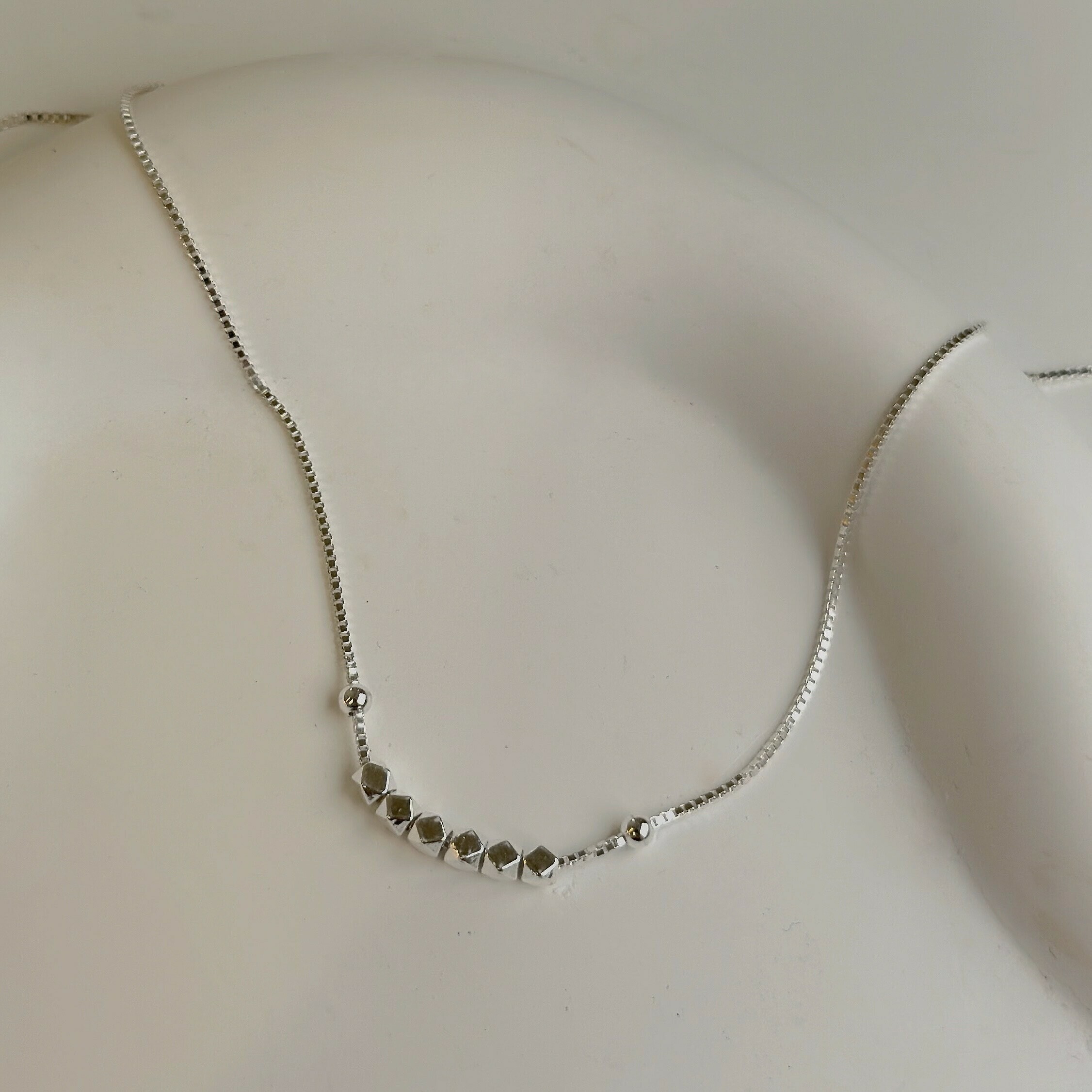 【腳鍊】生活．切割活動小球純銀腳鍊