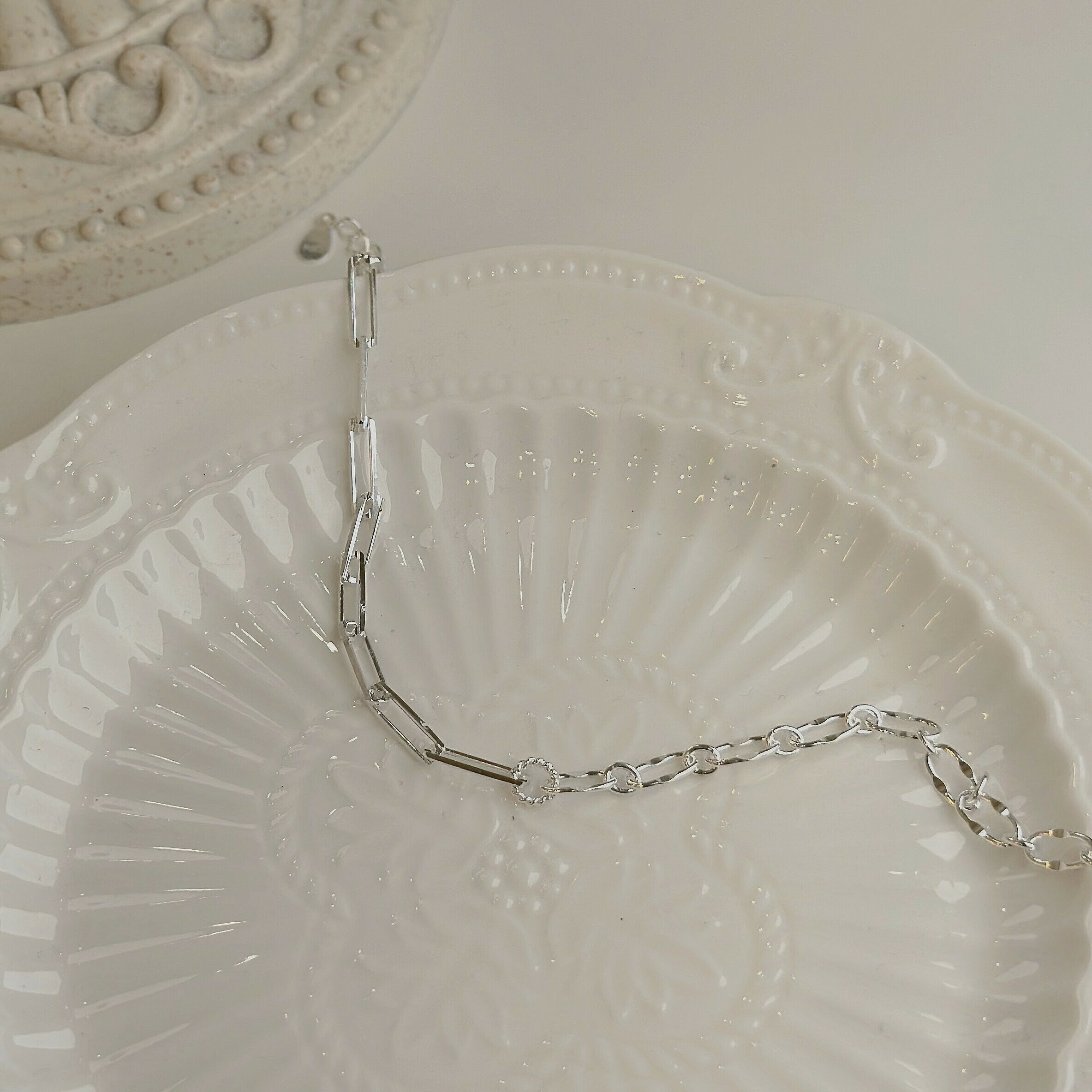 【腳鍊】接近．圓環拼接純銀腳鍊