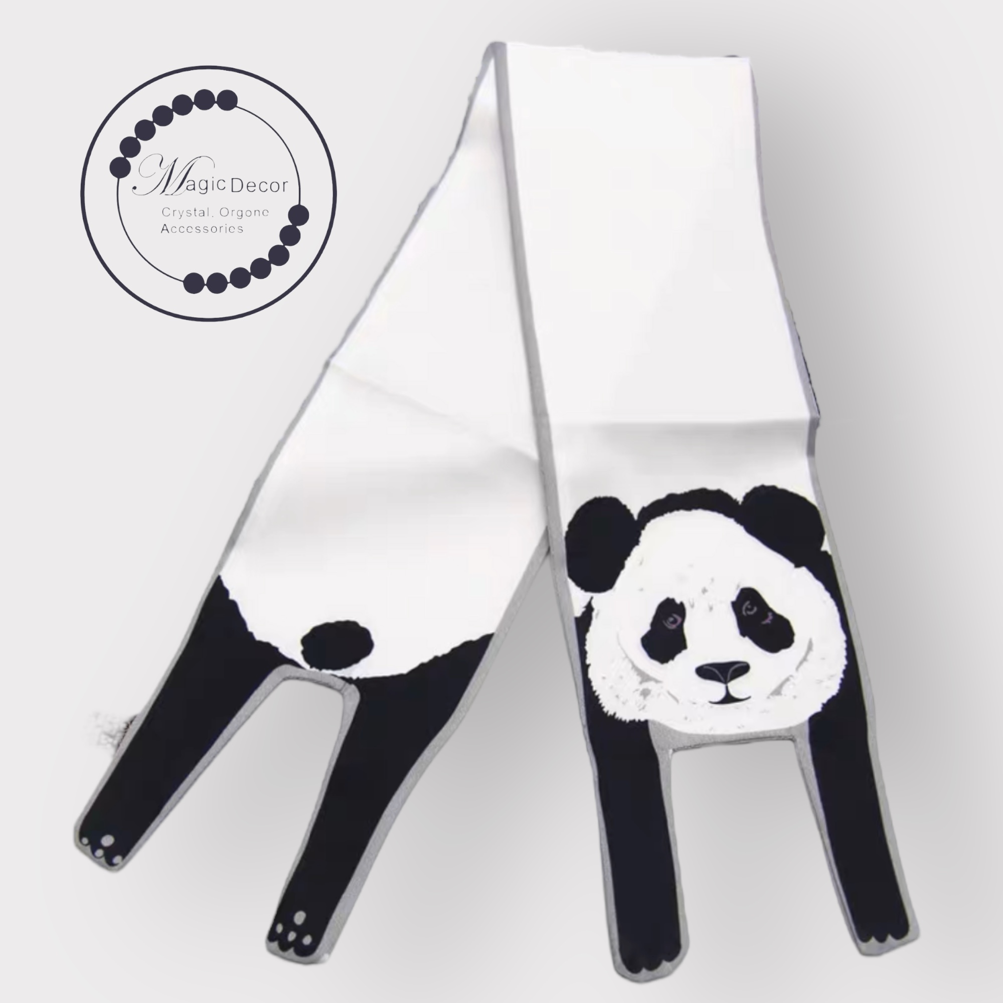 動物 絲巾 Animal Twilly（仿真絲）熊貓