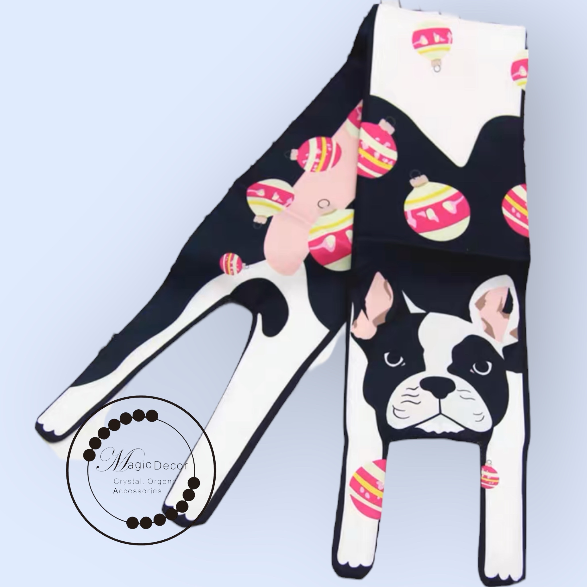 動物 絲巾 Animal Twilly（仿真絲）鬥牛梗