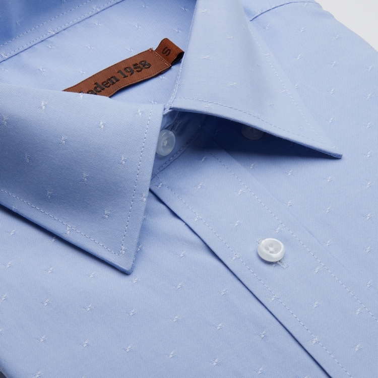 韓版防皺襯衫 藍底白點