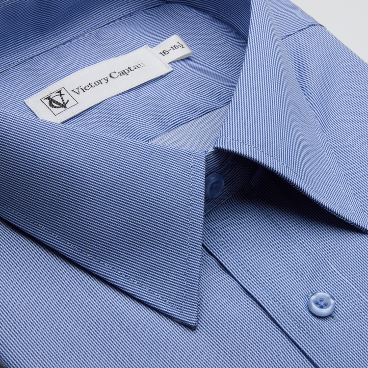 商務防皺 藍直紋