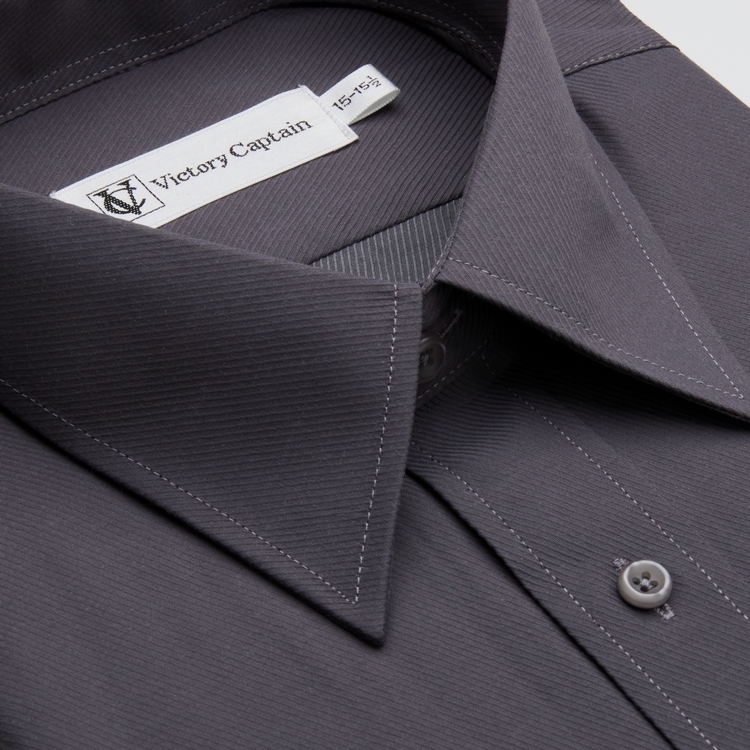 商務防皺 灰斜紋