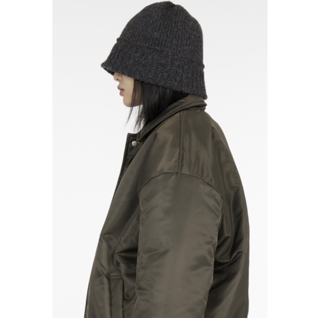 🇰🇷韓國 Raucohouse瘦臉神器 拼接螺紋針織漁夫帽 拼接 螺紋 針織 漁夫帽 花苞 毛帽