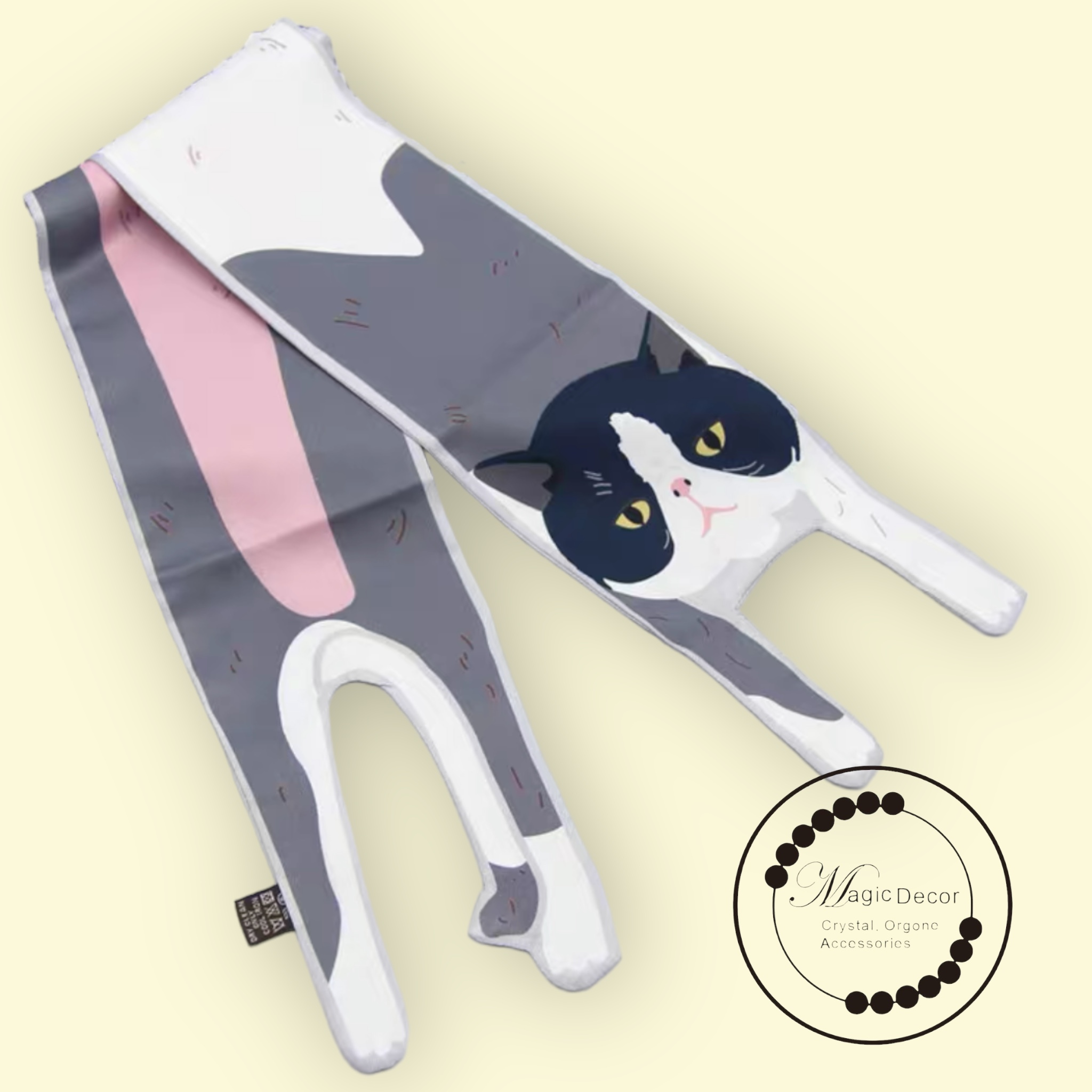 動物 絲巾 Animal Twilly（仿真絲）灰英短