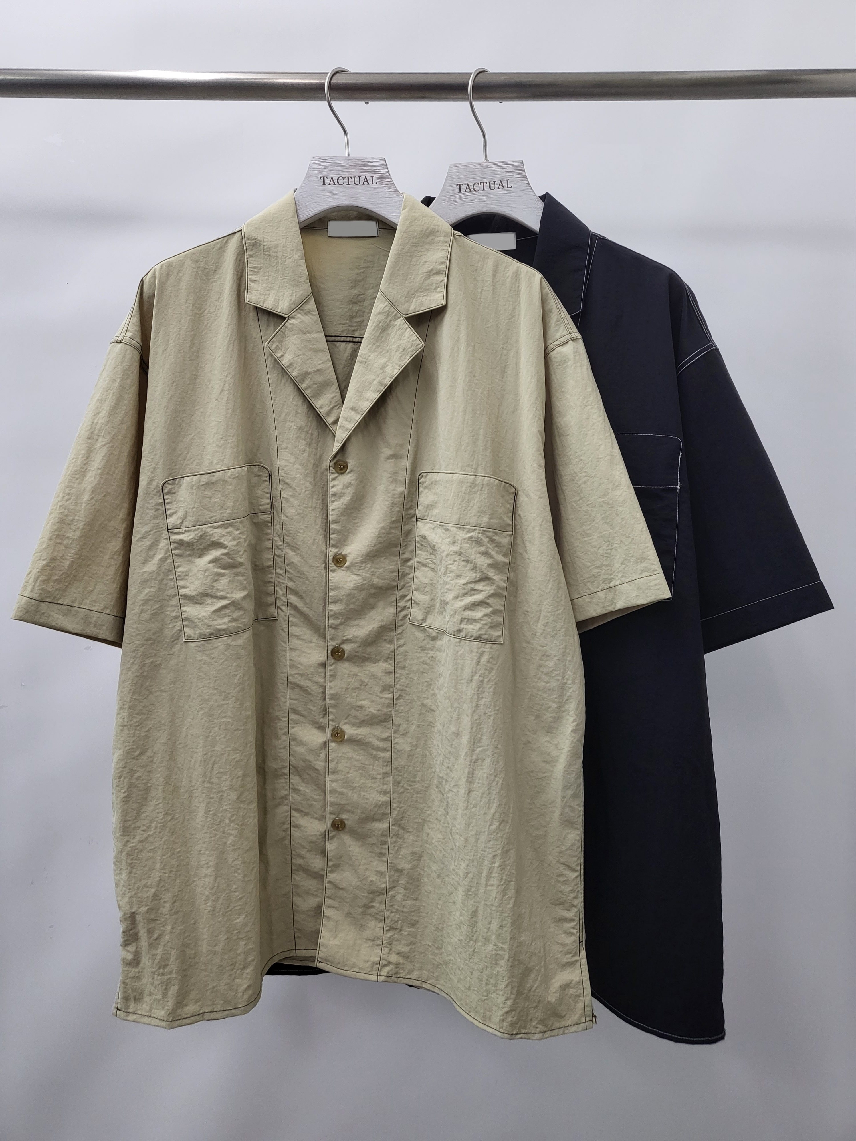 明線雙袋短袖恤衫 S2048