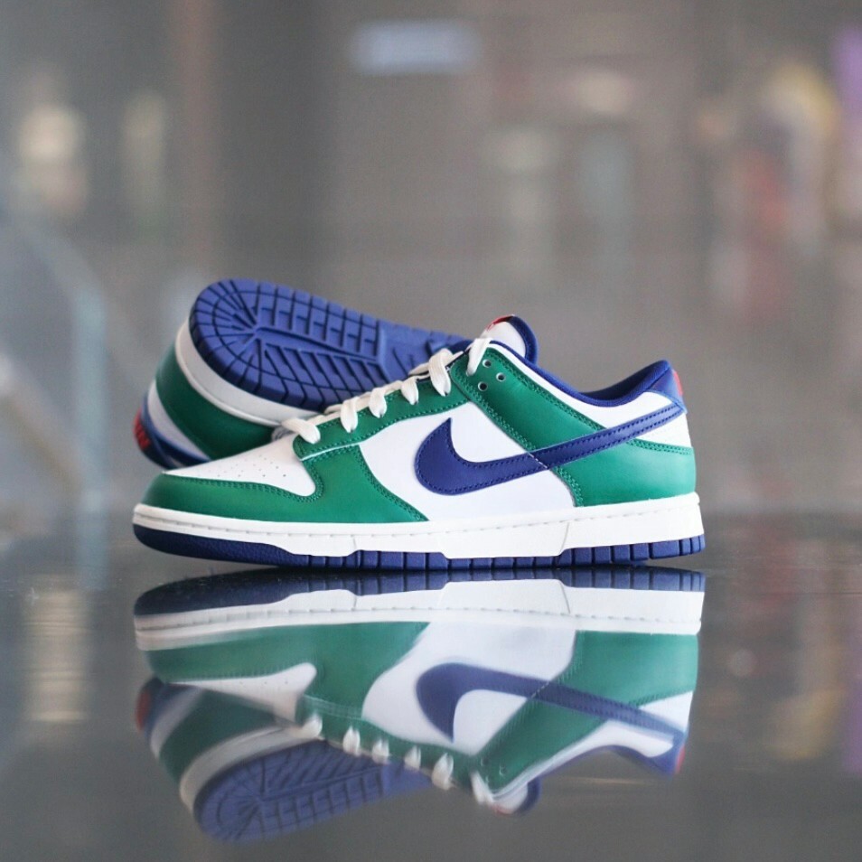 <快速出貨>Nike Dunk Low Green Royal 午夜藍 白綠 復古休閒鞋 男鞋