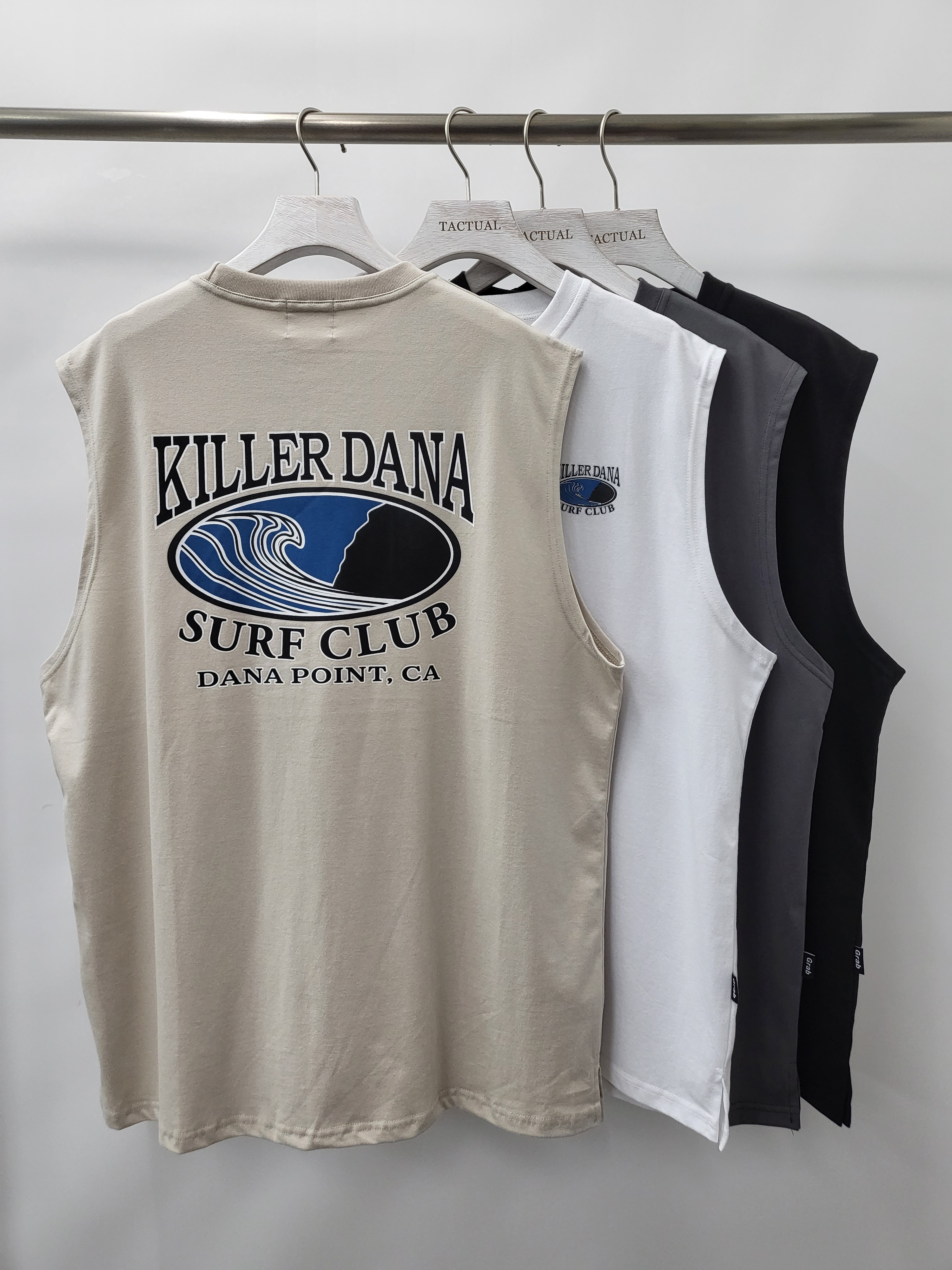 英文字圖案背心 V993