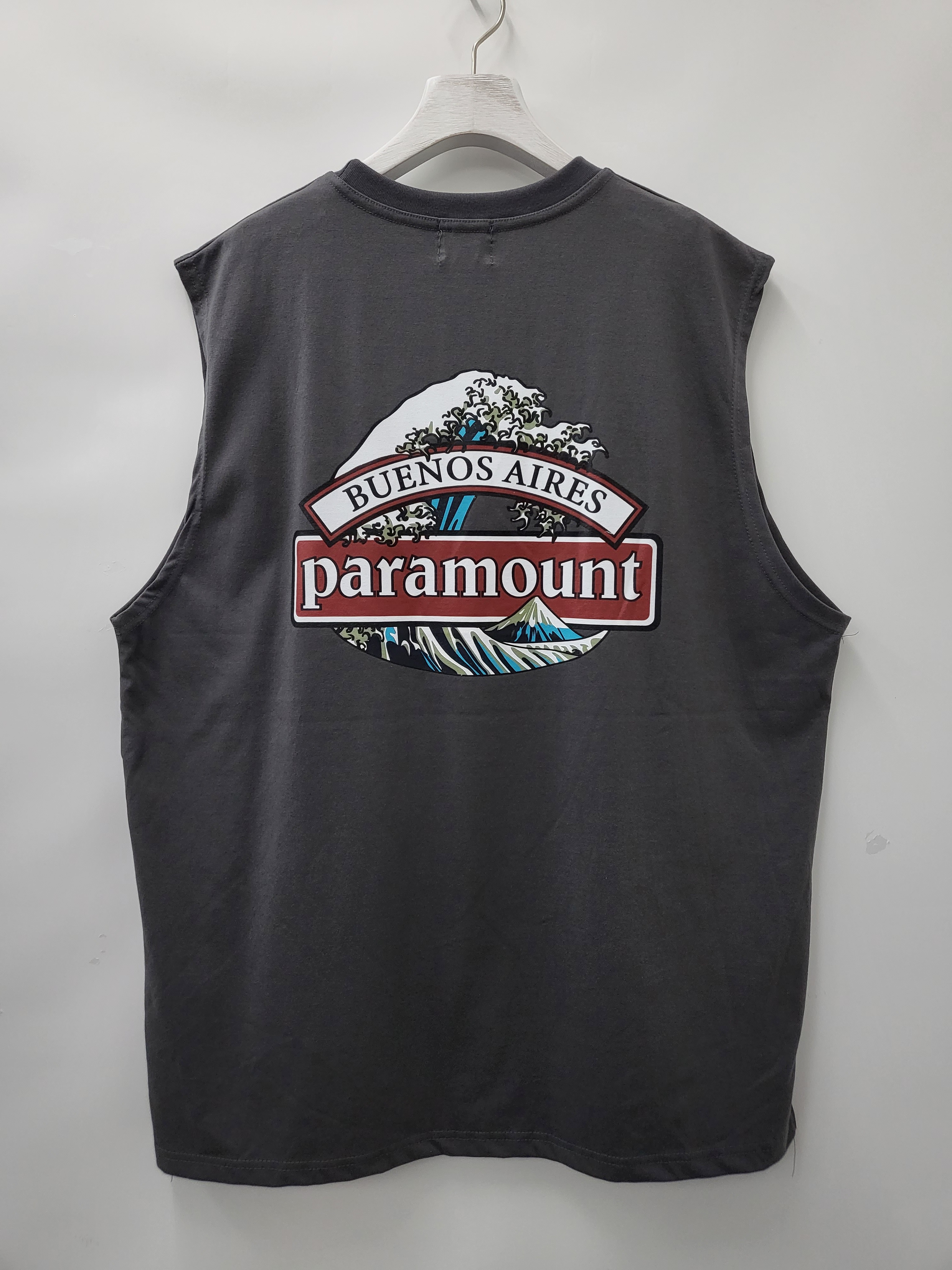 英文字圖案背心 V994