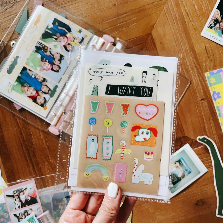 六孔活頁相片內袋 4x6 明信片尺寸(10 入)｜馬卡龍腳趾