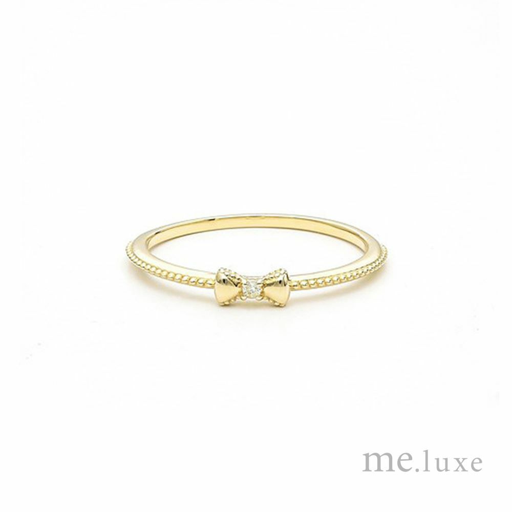 【me.luxe】K10鑽石蝴蝶結戒