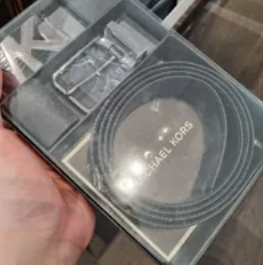 [S] MICHAEL KORS 36H9MBLY4V 4 IN 1 DRESS BELT BOX SET,ADMRL/PLBLUE, , 193600527845 (SMK441)