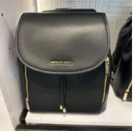 [S] MICHAEL KORS 35F2G8PB60 PHOEBE MD FLAP DRWSTG BCKPK NON-LEATHER VEGAN,BLACK,, 196163439389 (SMK444)