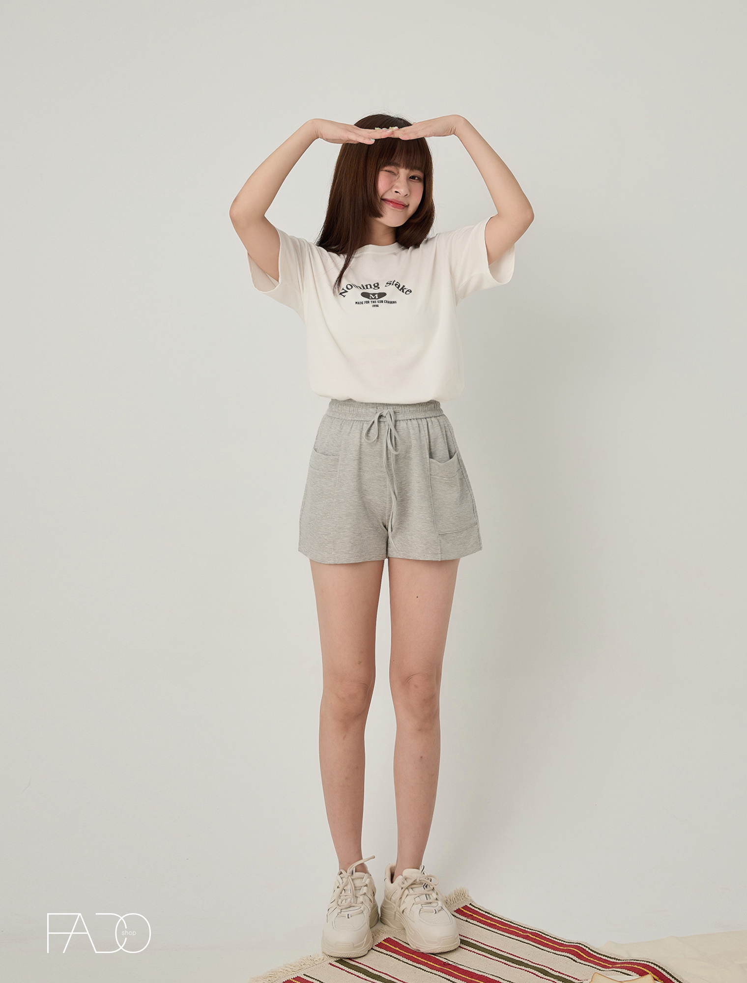 法朵Fado Shop｜銅銨綿工裝三分褲 220B010 三色