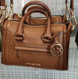 [S] MICHAEL KORS 35F2GCCC5L CARINE XS TZ SATCHEL CROSSBODY LEATHER,LUGGAGE,, 196163423487 (SMK446)