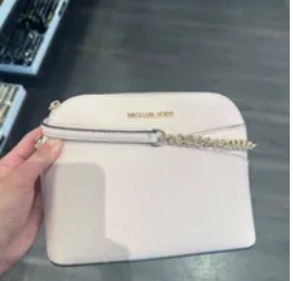 [S] MICHAEL KORS 35F1GTVC6T JET SET TRAVEL MEDIUM DOME XCROSS CROSSBODY LEATHER,POWDER BLUSH, , 194900656716 (SMK451)