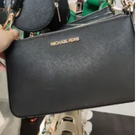 [S] MICHAEL KORS 35SGTVC5T SMALL CROSSBODY W TECH ATTCH LEATHER,BLACK,, 196163774213 (SMK452)