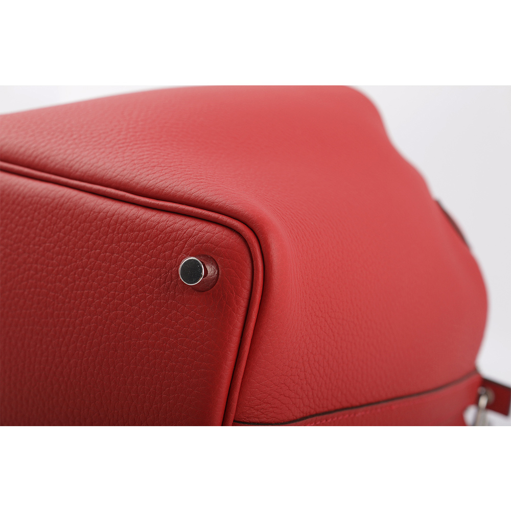 【HERMES】Picotin Lock 18cm PM手提小水桶(朱砂紅) H056289CK 5E
