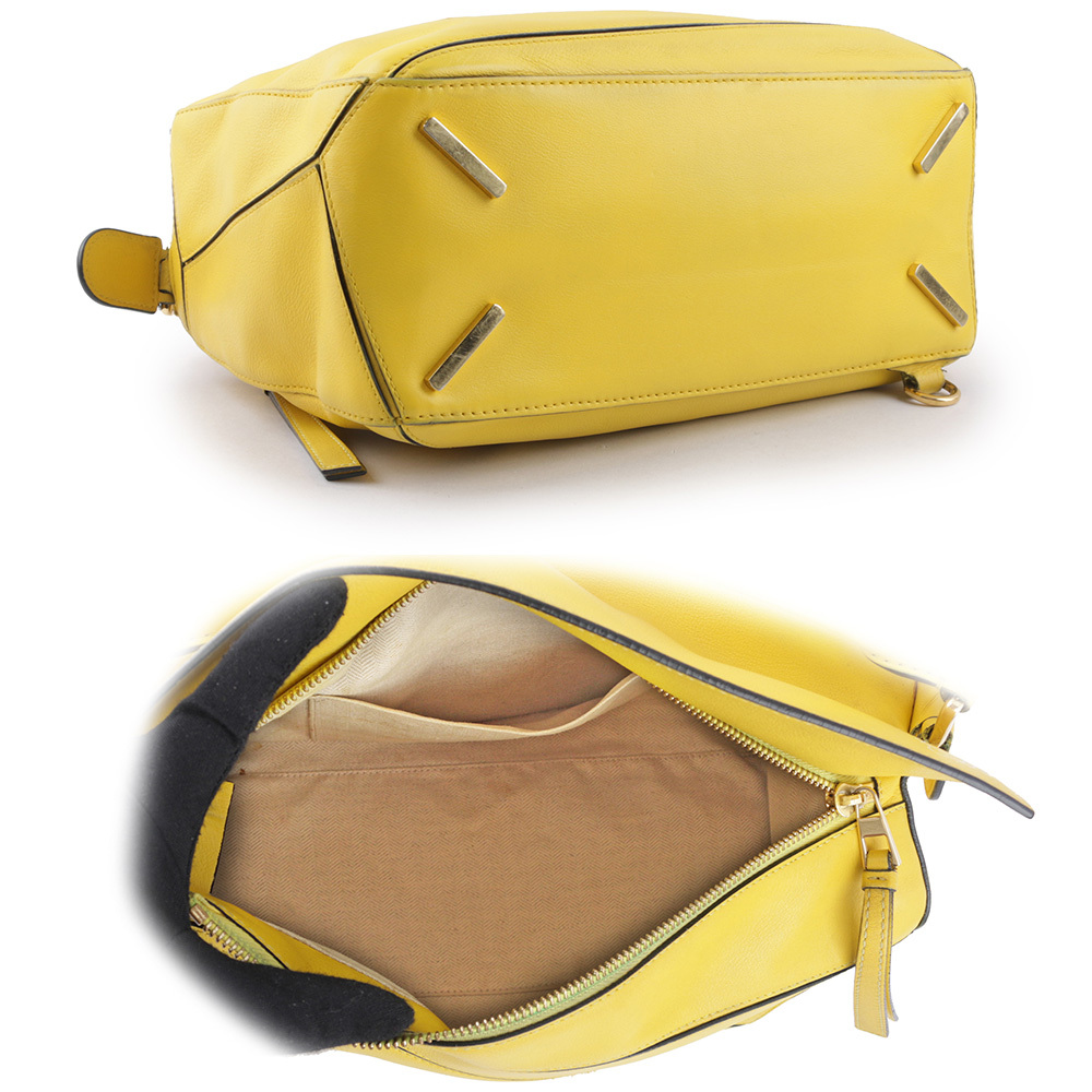 【LOEWE】Puzzle拼圖手提/斜背兩用包(中款)(黃色)